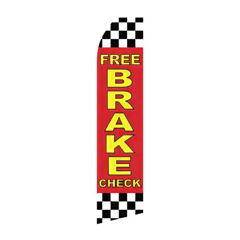 Free Brake Check Advertising Flag