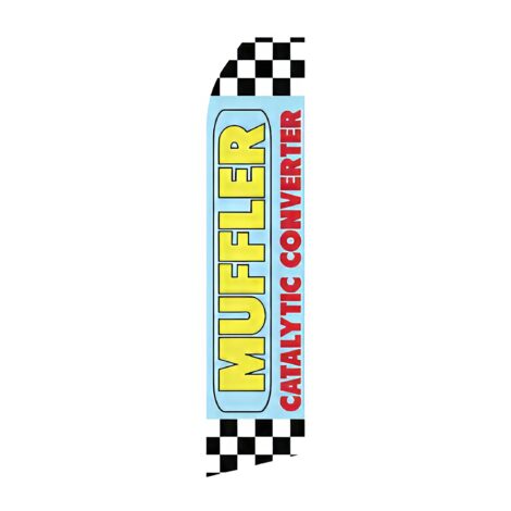 Muffler Catalytic Converter Advertising Flag