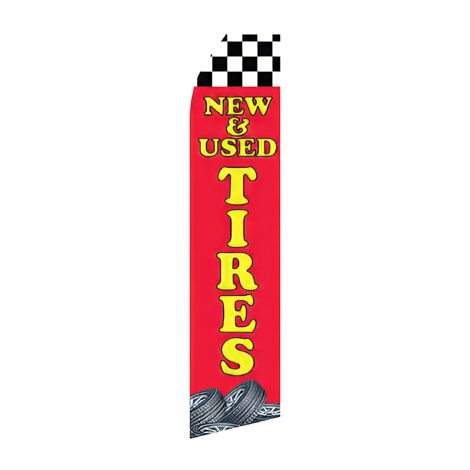 New and Used Tires Advertising Flag
