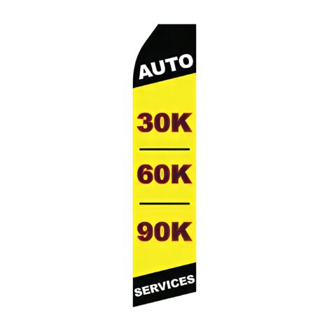 Auto 30K 60K 90K Services Advertising Flag