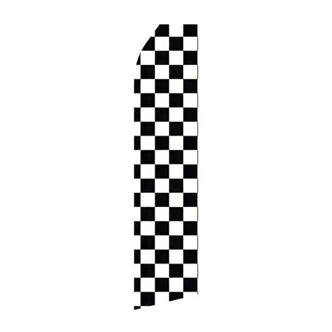 Black and White Checkered Advertising Flag