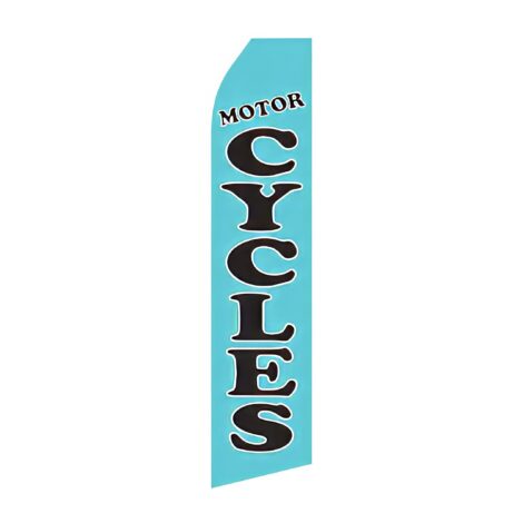 Blue Motorcycle Advertising Flag