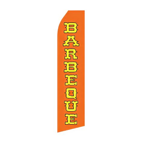 Orange Barbeque Advertising Flag