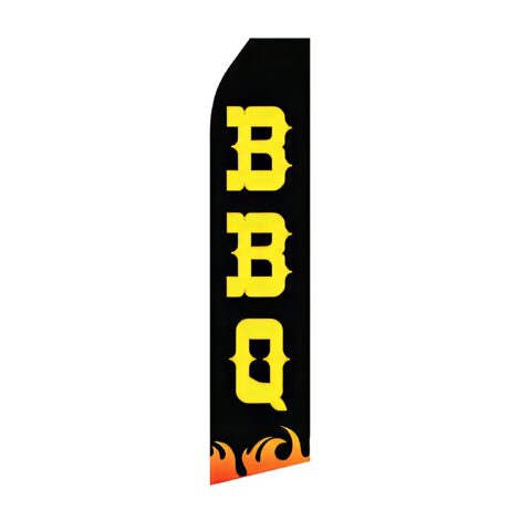 Black BBQ Advertising Flag