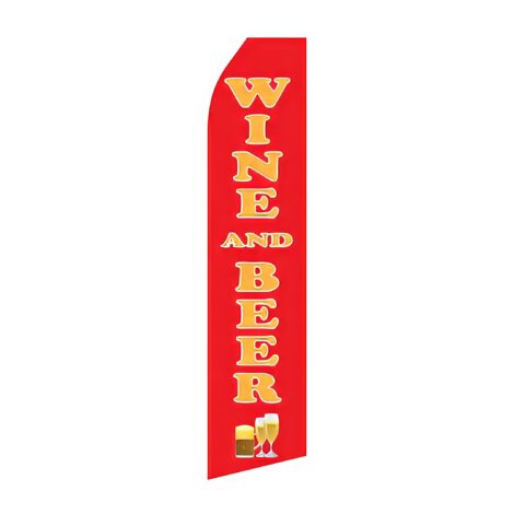Wine and Beer Advertising Flag