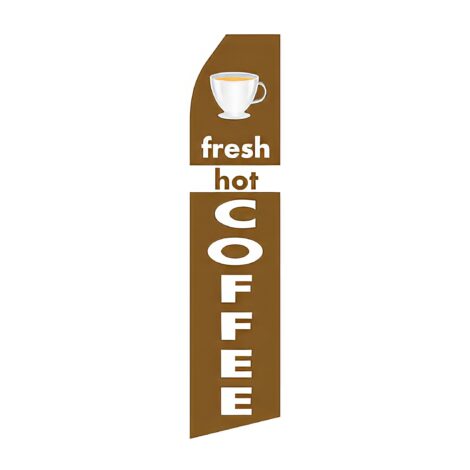Fresh Hot Coffee Advertising Flag