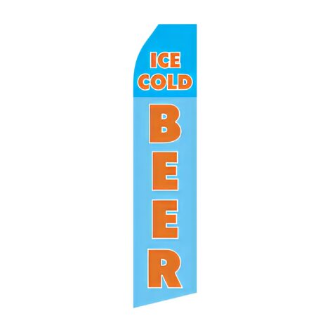 Ice Cold Beer Advertising Flag