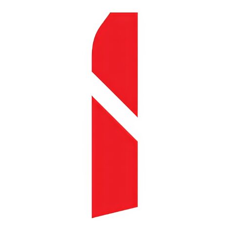 Red and White Stripe Advertising Flag