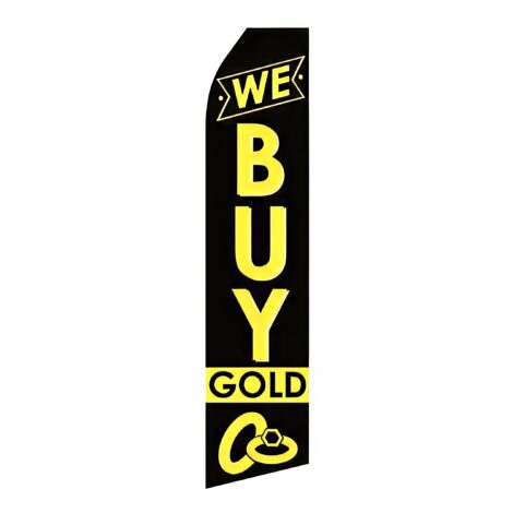 We Buy Gold Advertising Flag