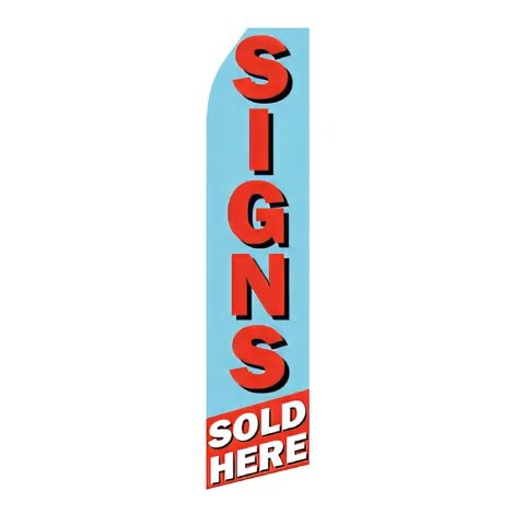 Sign Sold Here Advertising Flag