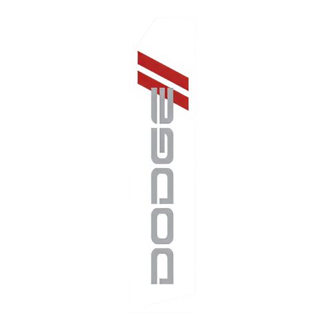 White Dodge Logo Advertising Flag