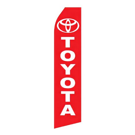 Red Toyota Logo Advertising Flag