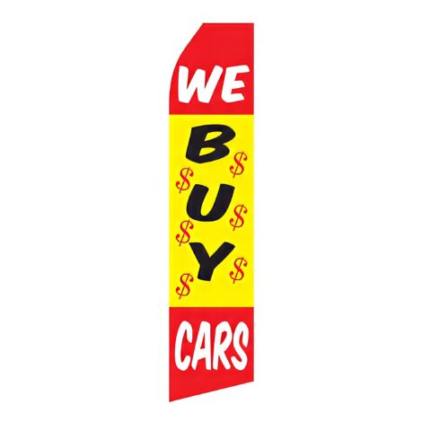 We Buy Cars Advertising Flag