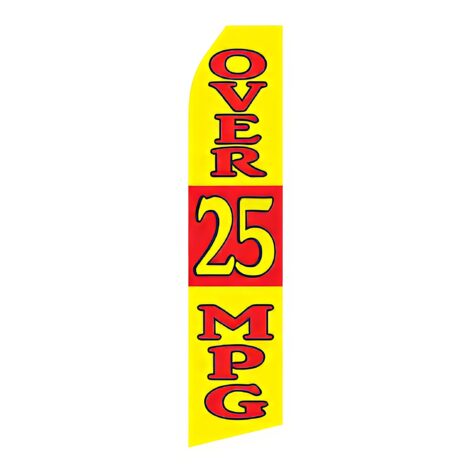 Over 25 MPG Advertising Flag