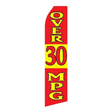 Over 30 MPG Advertising Flag