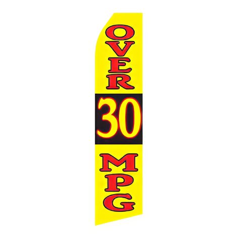 Over 30 MPG Advertising Flag