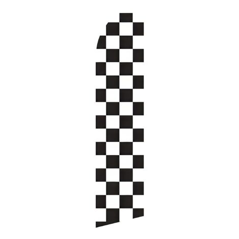 Black and White Checkered Advertising Flag