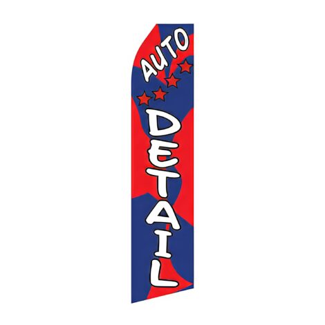 Auto Detailing Service Advertising Flag