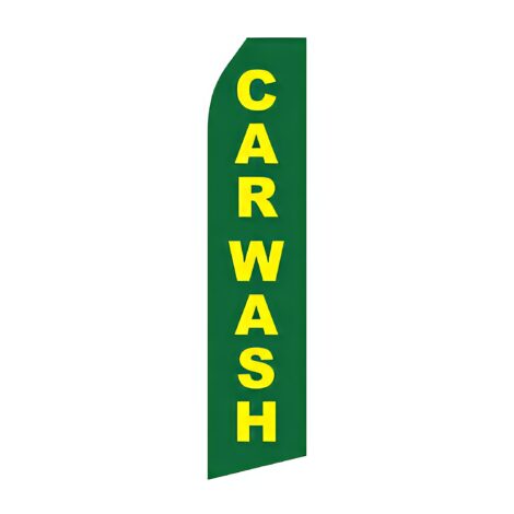 Green Car Wash Advertising Flag