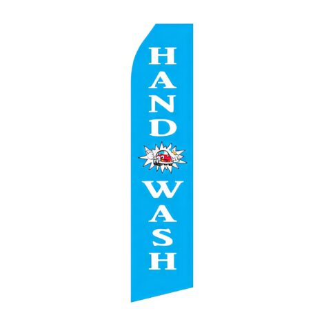 Blue Hand Wash Advertising Flag