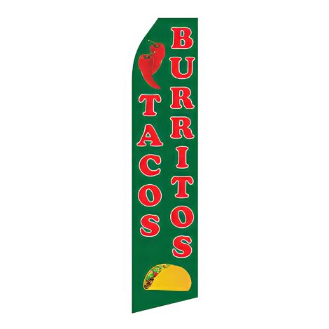 Tacos and Burritos Advertising Flag