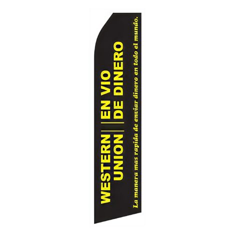 Western Union En Vio De Dinero Advertising Flag