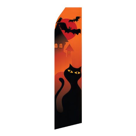 Halloween Cat Advertising Flag