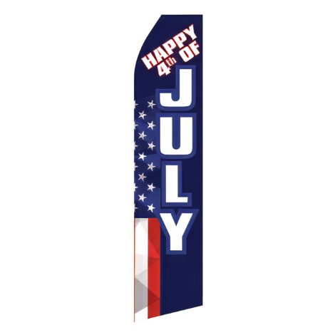 Happy July 4th Advertising Flag