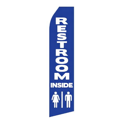 Restroom Inside Advertising Flag