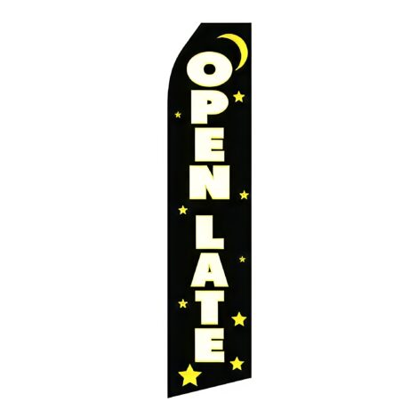Open Late Advertising Flag