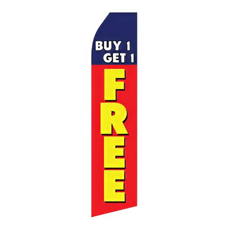 Buy One Get One Free Advertising Flag