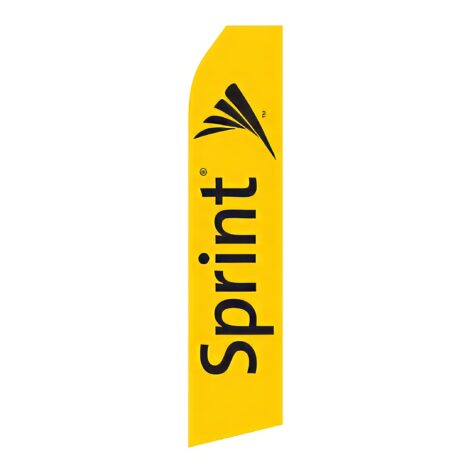 Yellow Sprint Logo Advertising Flag