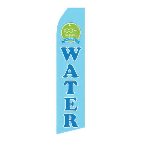 100% Natural Water Advertising Flag