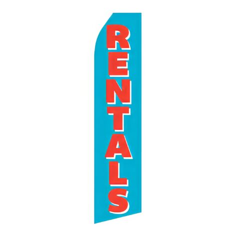 Cyan Rental Advertising Flag