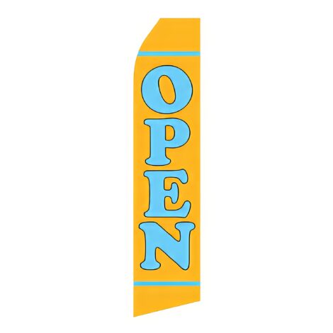 Yellow Open Advertising Flag