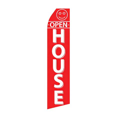 Red Open House Advertising Flag