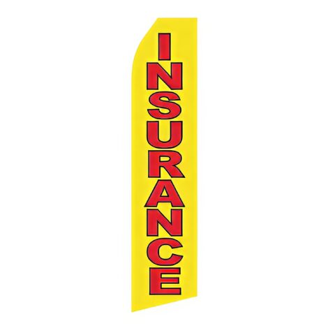 Yellow Insurance Advertising Flag