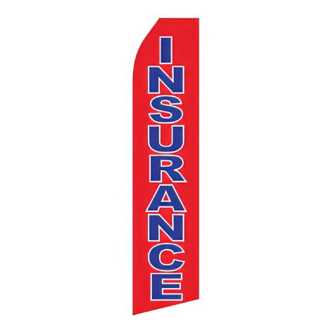 Red Insurance Advertising Flag