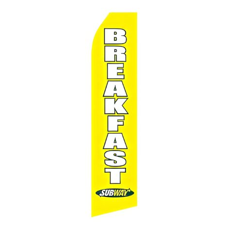 Subway Breakfast Logo Advertising Flag
