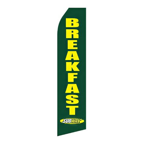 Subway Breakfast Logo Advertising Flag