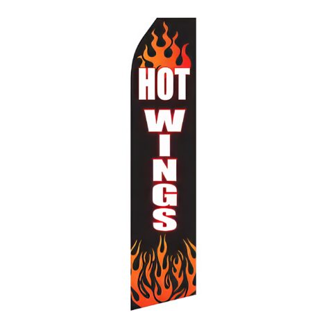 Hot Wings Advertising Flag