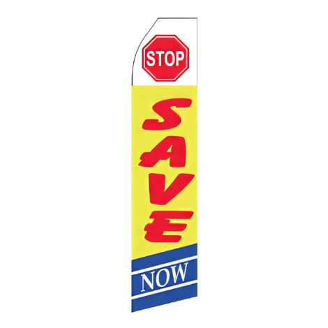Stop Save Here Advertising Flag