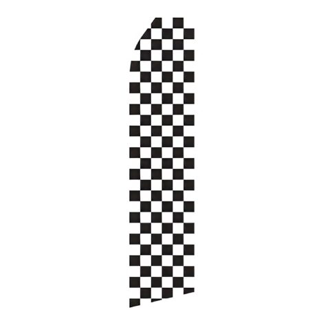 Black and White Checkered Advertising Flag