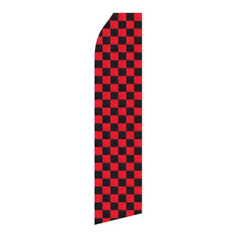 Red and Black Checkered Advertising Flag