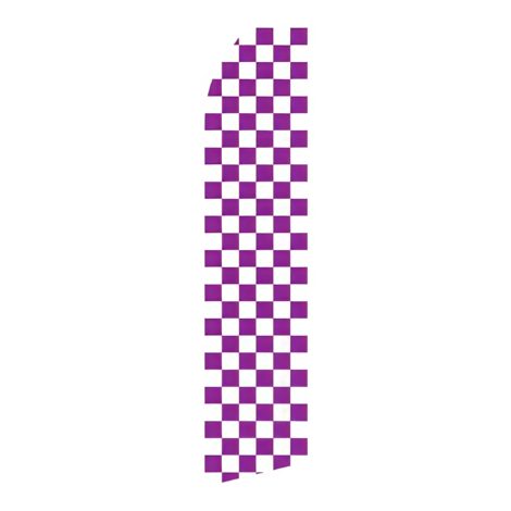 Purple Checkered Advertising Flag