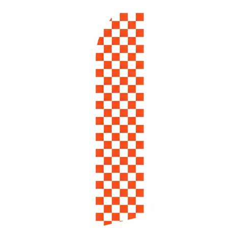 Orange Checkered Advertising Flag