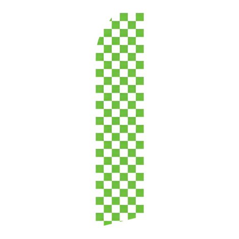 Green Checkered Advertising Flag