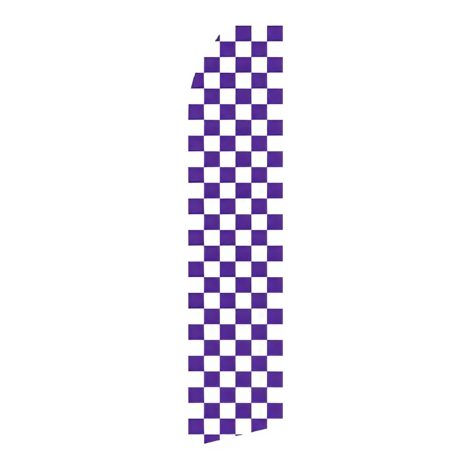 Purple Checkered Advertising Flag