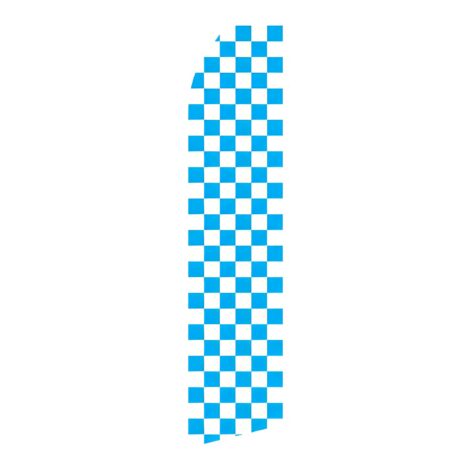 Blue Checkered Advertising Flag