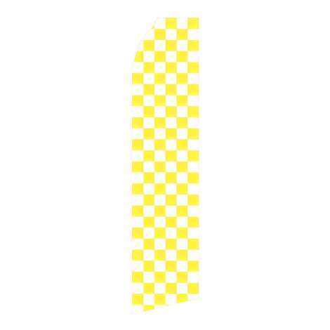 Yellow Chessboard Advertising Flag
